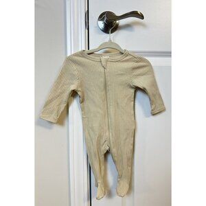 PL Baby Basics Zippered Footie in Tan Size Newborn